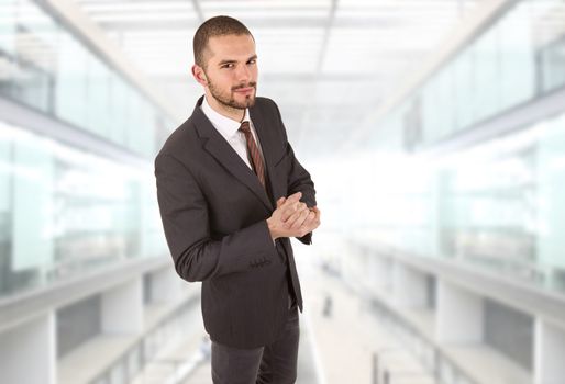 young happy business man at the office