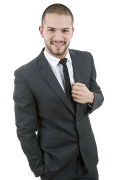 young business man portrait isolated on white