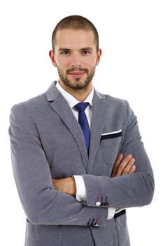 young business man portrait isolated on white