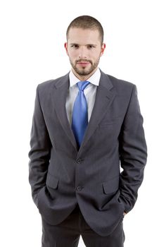 young business man portrait isolated on white