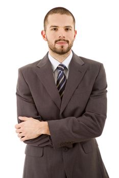 young business man portrait isolated on white