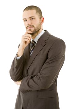 young business man portrait isolated on white