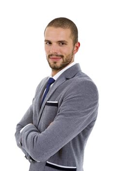 young business man portrait isolated on white