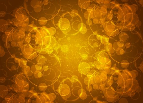 Stylized abstract background with motion glowing circles