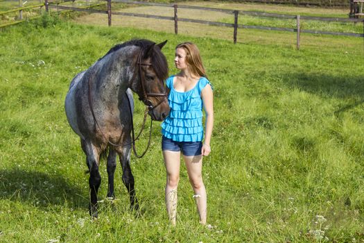 young girl and her horse