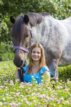 young girl and her horse