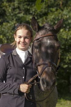 young girl and her horse