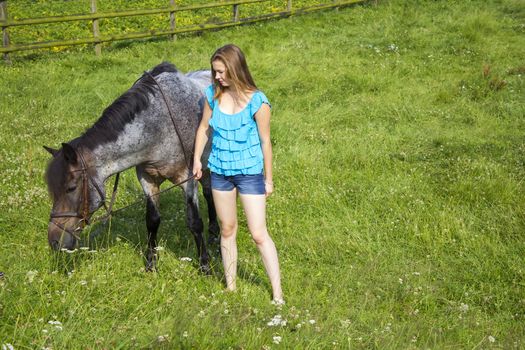 young girl and her horse