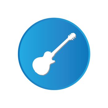 Colorful square buttons for website or app - Guitar