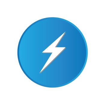 Colorful square buttons for website or app - Lightning Bolt