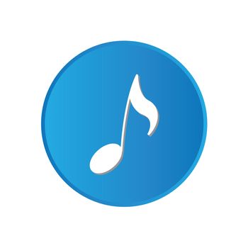 Colorful square buttons for website or app - Musical Note