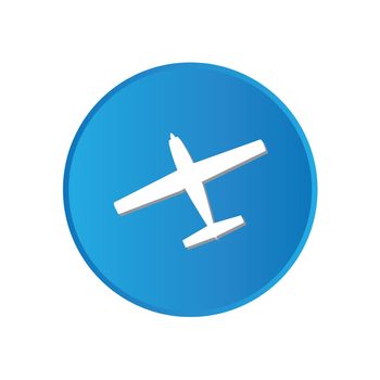 Colorful square buttons for website or app - Plane