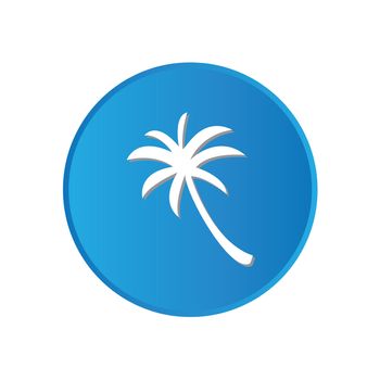 Colorful square buttons for website or app - Palm Tree