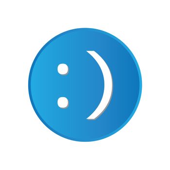 Colorful square buttons for website or app - Smiley Face