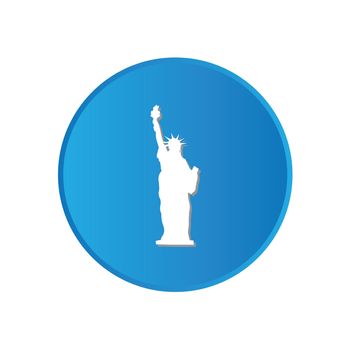 Colorful square buttons for website or app - Statue of Liberty