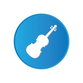 Colorful square buttons for website or app - Violin