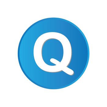 Colorful square buttons for website or app - Q