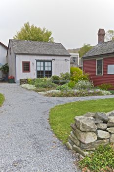 Wooden huts in New England, CT, USA