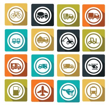 Set of transport icons