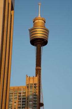 AMP Sydney Tower in the City Surrounded by Office Buildings