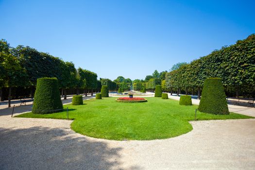 VIENNA, AUSTRIA - AUGUST 4, 2013: Schonbrunn Palace royal residence garden on August 4, 2013 in Vienna, Austria.