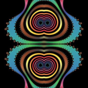 Digital computer graphic - decorative fractal pattern for design.