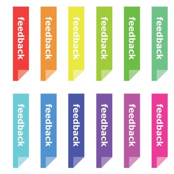 An Illustratioin of Colorful feedback bookmarks