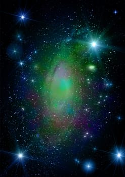 Star field in space a nebulae and a gas congestion. "Elements of this image furnished by NASA".
