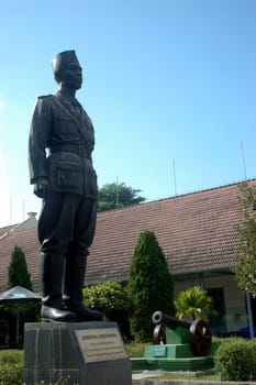 Yogyakarta, Indonesia - September 23, 2011: Vredeburg castle at Malioboro street Yogyakarta, Indonesia.