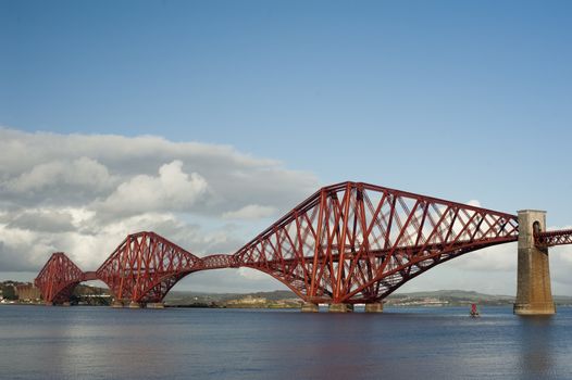 iconic victorian engineering allowing trains to cross over the firth of forth