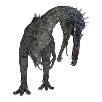 3D digital render of a suchomimus tenerensis isolated on white background