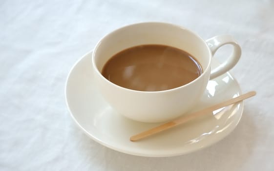 Coffee cup on table