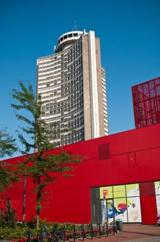 Mulhouse - France - 31 th July 2014 - European tower in Mulhouse