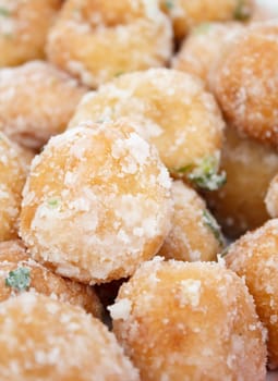 Fried dough Stuffed with soy and coated with sugar