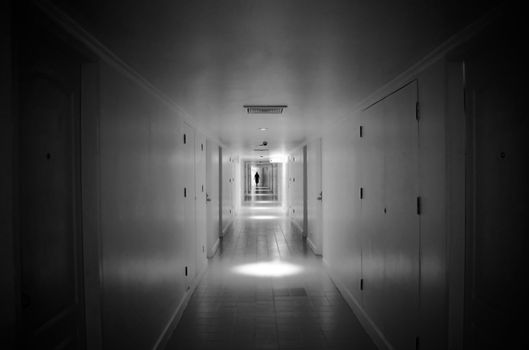 Subway tunnel. Light at End of Tunnel