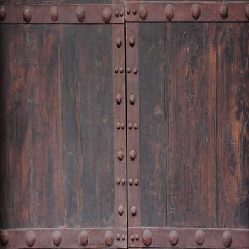 Vintage wooden door texture for background