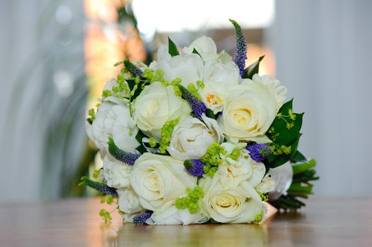 Wedding flowers on table