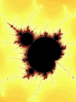 Digital computer graphic - rendering. Patterned background with fractal Mandelbrot for design.