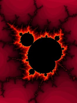 Digital computer graphic - rendering. Patterned background with fractal Mandelbrot for design.