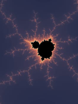 Digital computer graphic - rendering. Patterned background with fractal Mandelbrot for design.
