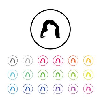 Icon Illustration with 18 Color Variations - Yoga Pose