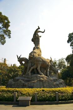 Five goats statue in Guangzhou city China