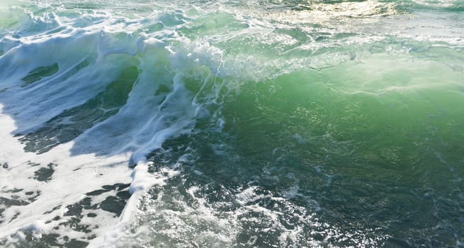 Transparent sea wave