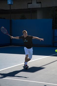 Australia's Lleyton Hewitt During his Practicing Session at Australia Open Tournament in Melbourne