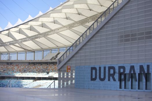 One of the new Stadiums Built in Preparation for the 2010 Fifa Soccer World cup to be Held in South Africa In the City of Durban the Moses Mabhida Stadium