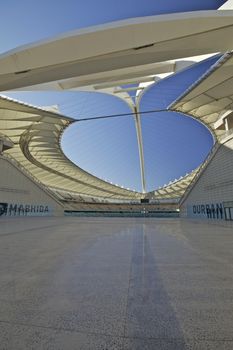 One of the new Stadiums Built in Preparation for the 2010 Fifa Soccer World cup to be Held in South Africa In the City of Durban the Moses Mabhida Stadium