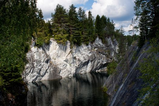 Famous Marble quarry (Ruskeala) in Republic of Karelia, Russia