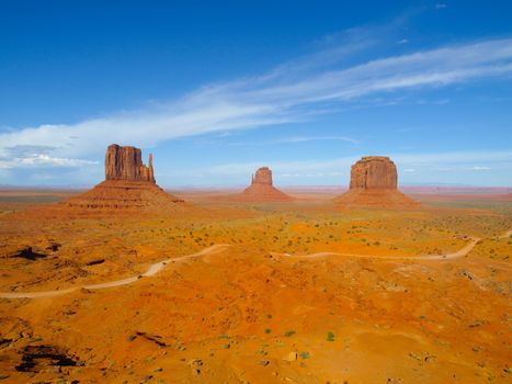 Three Buttes of Monument Valley (Utah, USA)