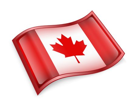 Canada Flag Icon, isolated on white background