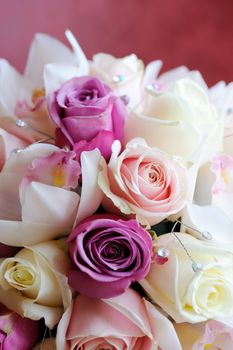 Brides bouquet, pink roses